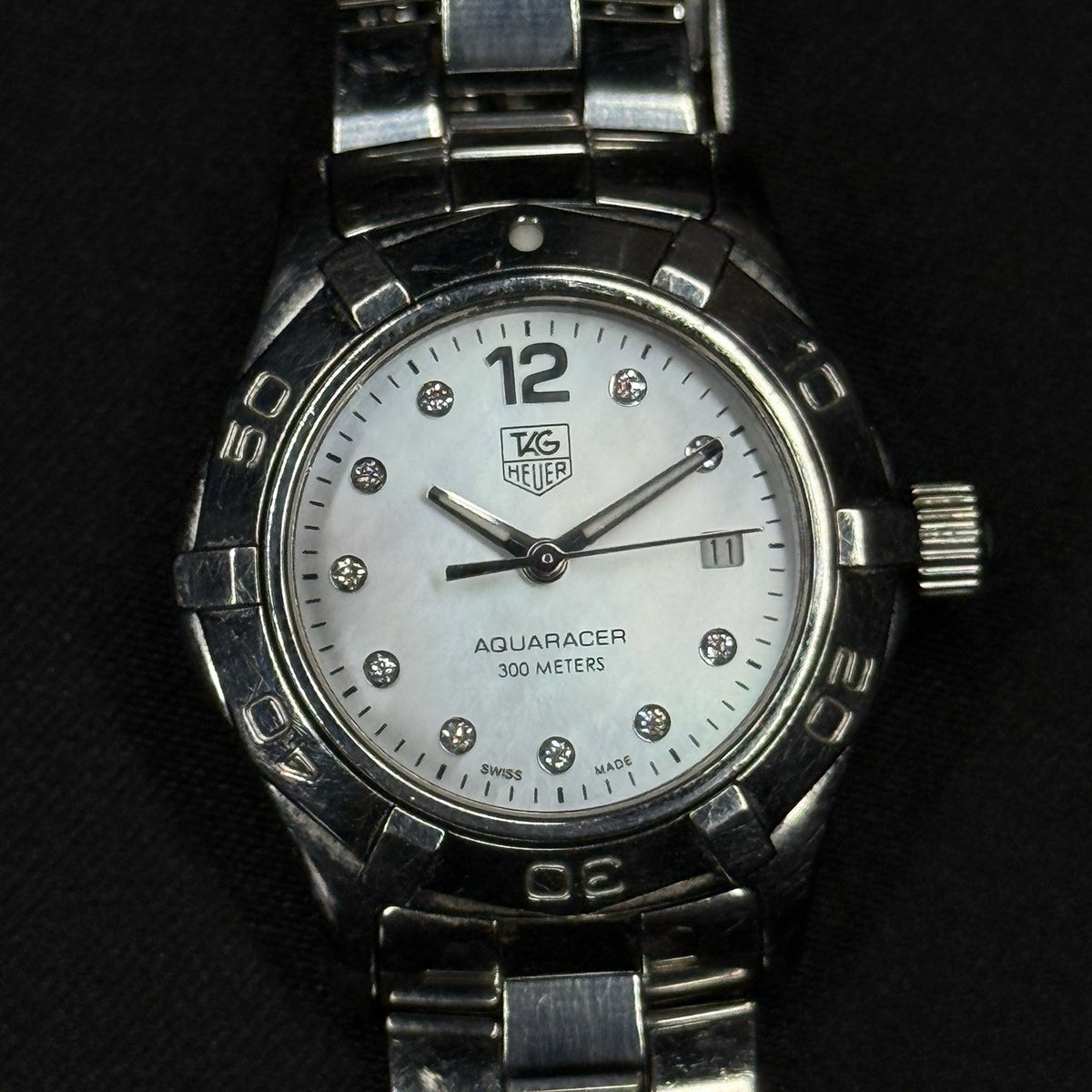 TAG Heuer Aquaracer Mother of Pearl Diamond Dial Women's Watch WAF1415