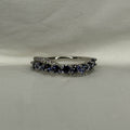 Estate Sterling Silver Ring 925 Size 7.75 Purple CZ Infinity Weave