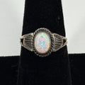 Native American Style Sterling Silver Ring Opal 925 Size 6 Unsigned
