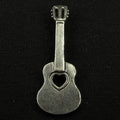 Darren Simonian Sterling Silver Pendant Heart Guitar 925