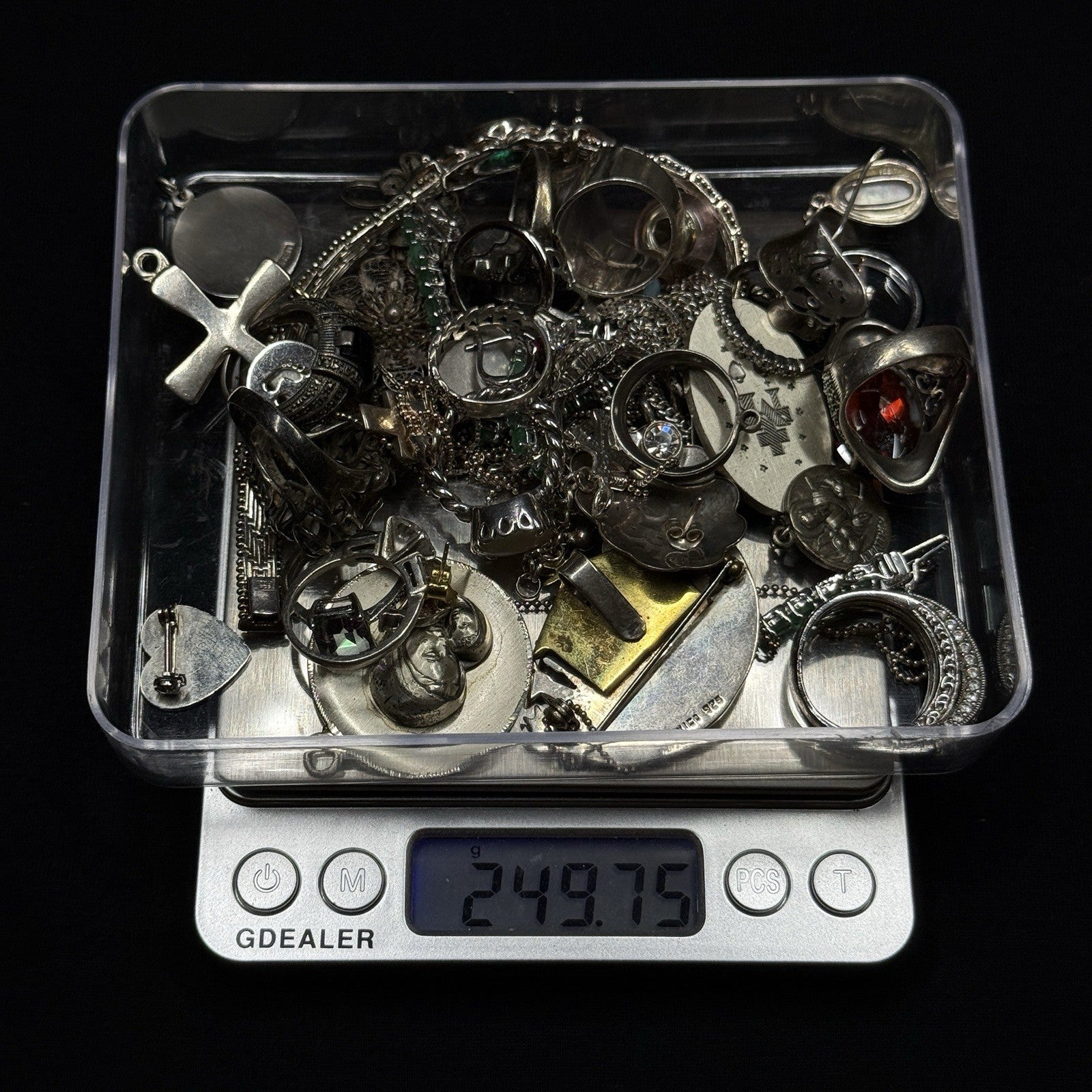 Lot Of 249 Grams Estate Sterling Silver Jewelry Use Or Scrap 925