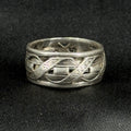 Sterling Silver Celtic Knot Infinity Weave Band Ring Wide Openwork Size 4 925
