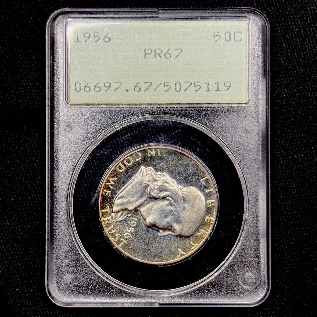 1956 Franklin Half Dollar PCGS PR67 OGH Rattler Old Green Holder Silver Proof