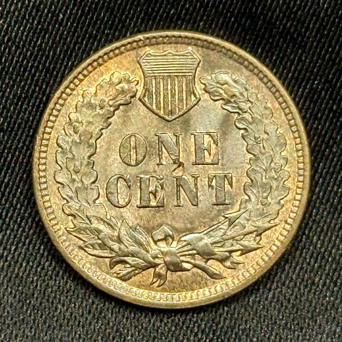 1909 Indian Head Cent Brilliant Uncirculated BU Toned