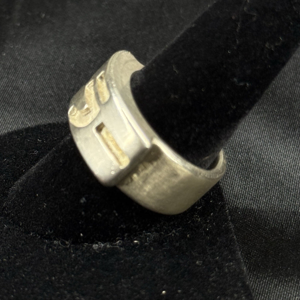 Estate Sterling Silver Ring Japanese Thick Heavy Band Size 8 22.4g 925
