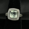Estate Sterling Silver Ring Sai Aquamarine Stone Size 7 925