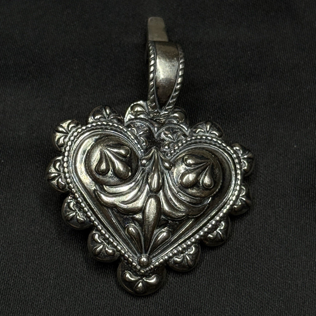 Carolyn Pollack Sterling Silver Southwest Heart Enhancer Pendant 925