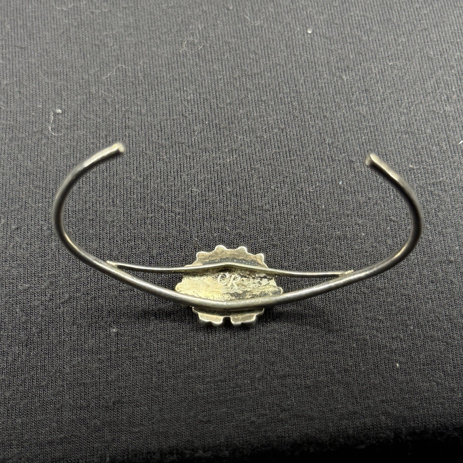 Native Sterling Silver Cuff Bracelet Zuni Sun Face Inlay Turquoise Coral 925 O R