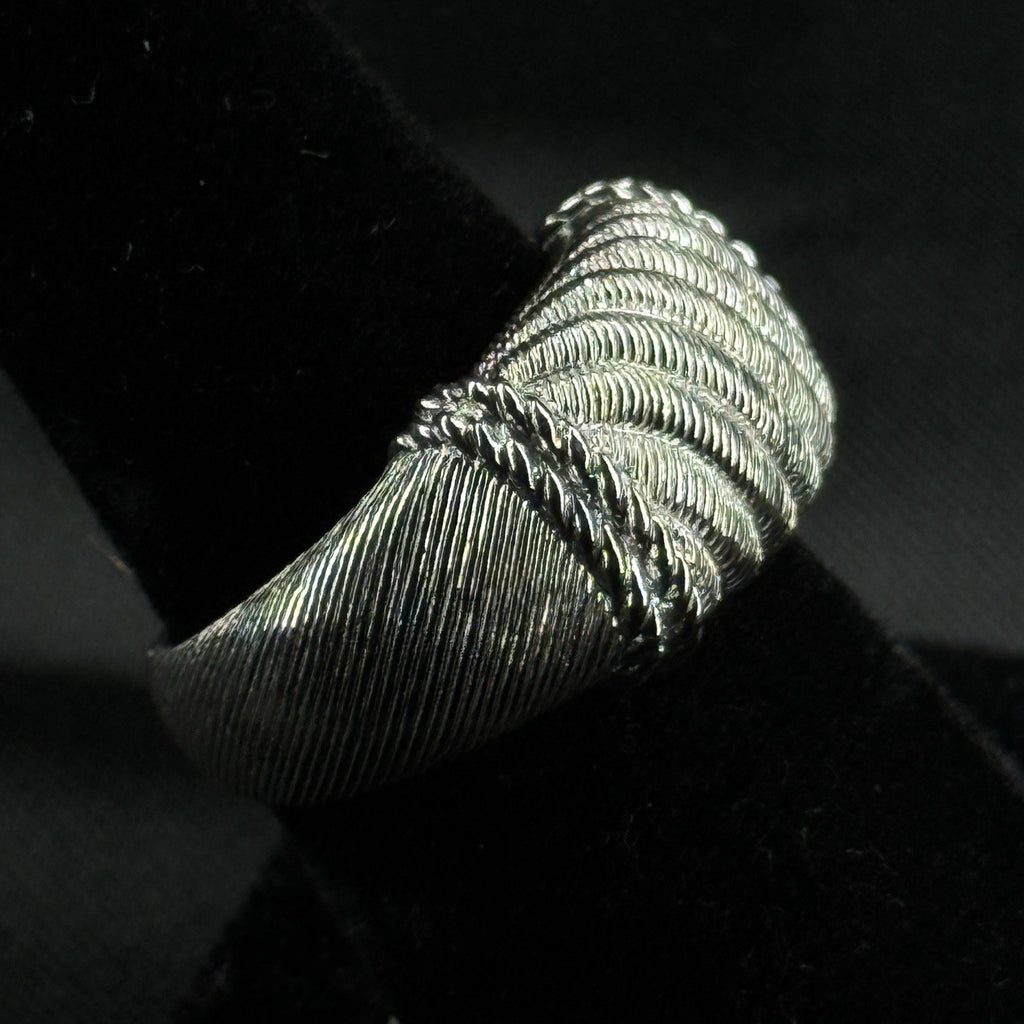 Estate Sterling Silver Ring Textured Rope Judith Ripka Size 7 925