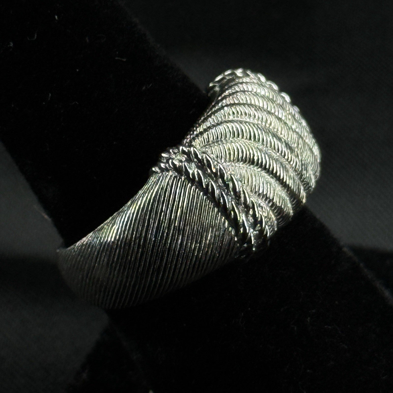 Estate Sterling Silver Ring Textured Rope Judith Ripka Size 7 925