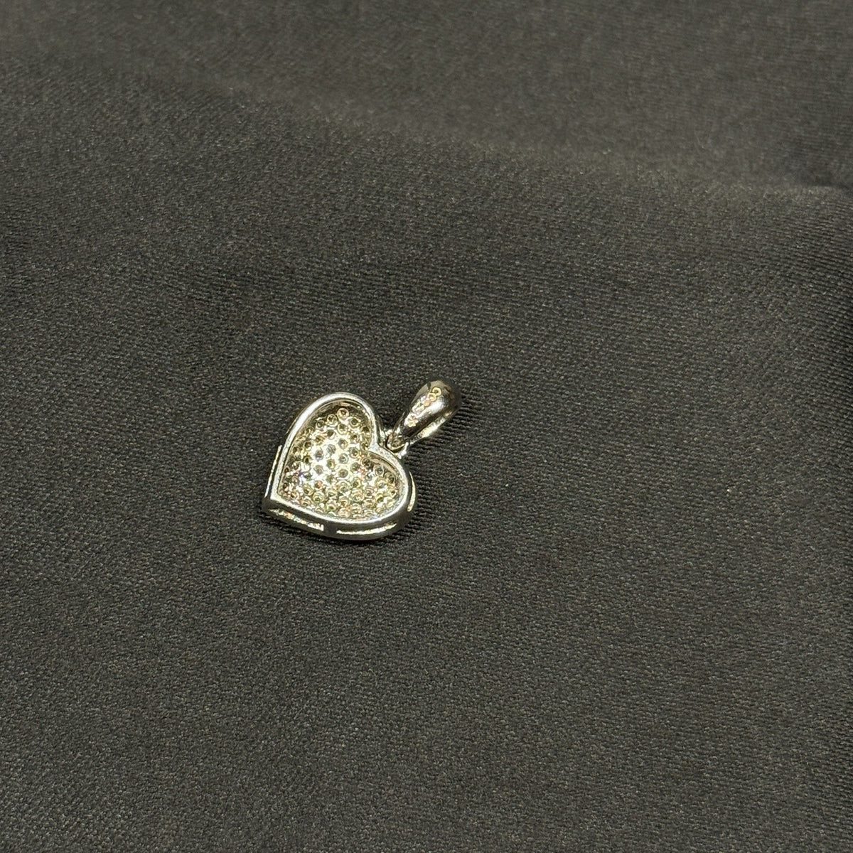 Estate Sterling Silver 925 CZ Heart Pendant