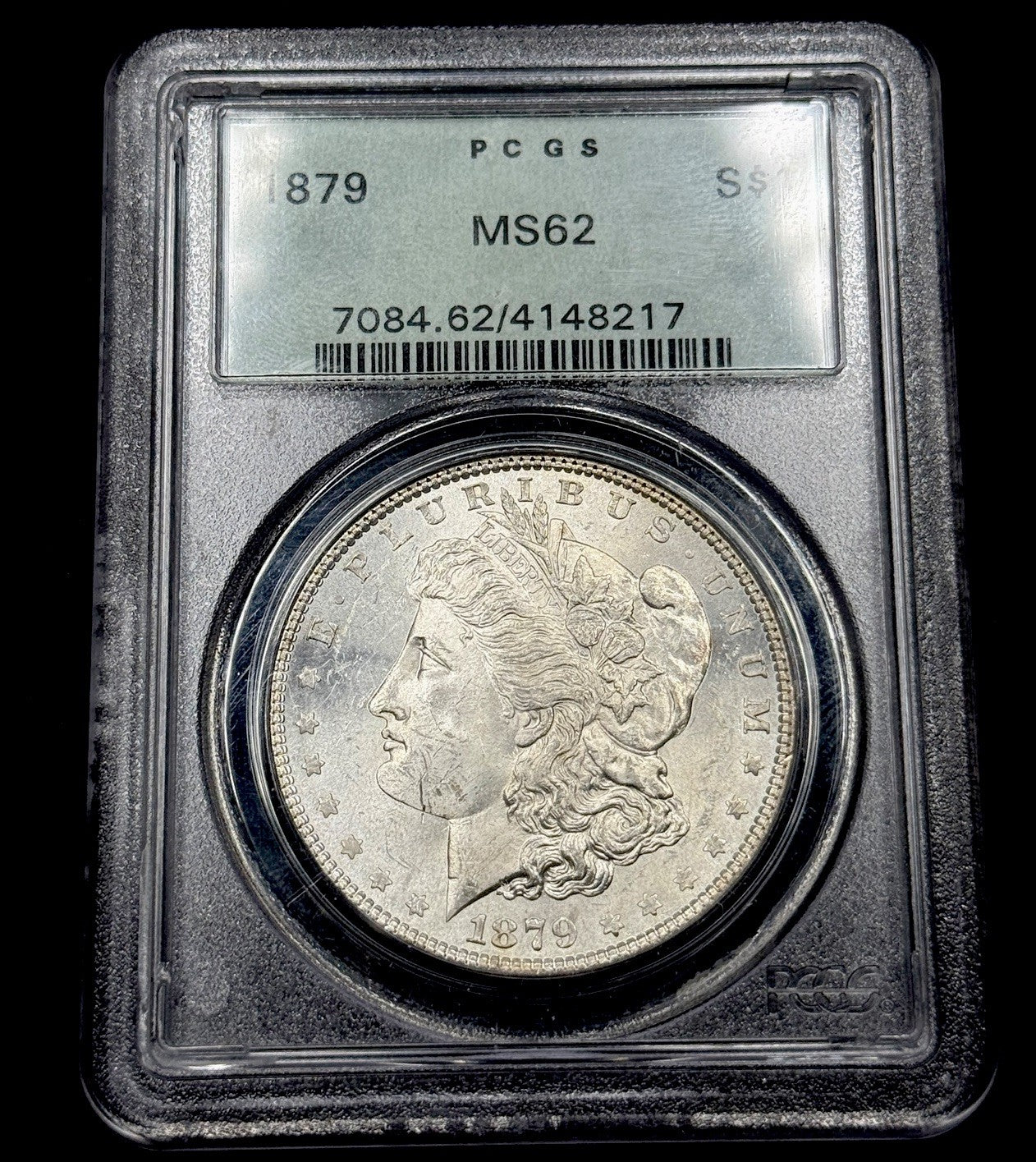 1879 Morgan Silver Dollar PCGS MS62 OGH Old Green Holder
