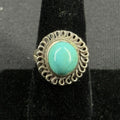 Native Turquoise Sterling Silver Ring Size 6.75 925