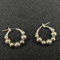 South Western Bead Estate Sterling Silver Earrings Hoop 925
