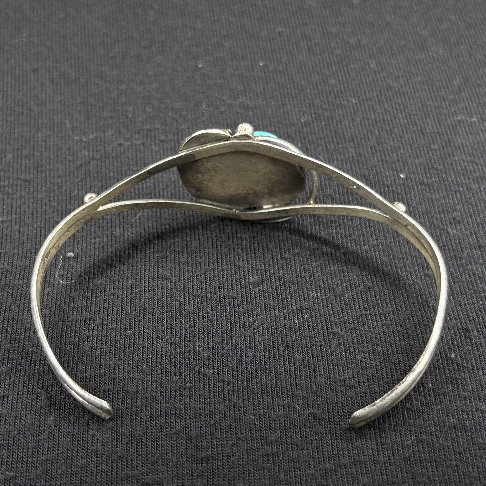 Native Sterling Silver Cuff Bracelet Navajo Turquoise 925