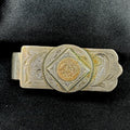 Estate Sterling Silver & Gold Mexican Money Clip 925