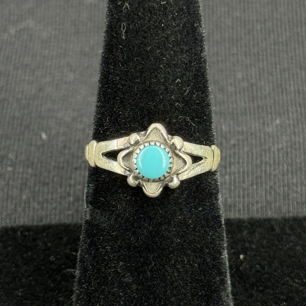 Native Turquoise Sterling Silver Ring Size 5.5 925 Bell Trading Post