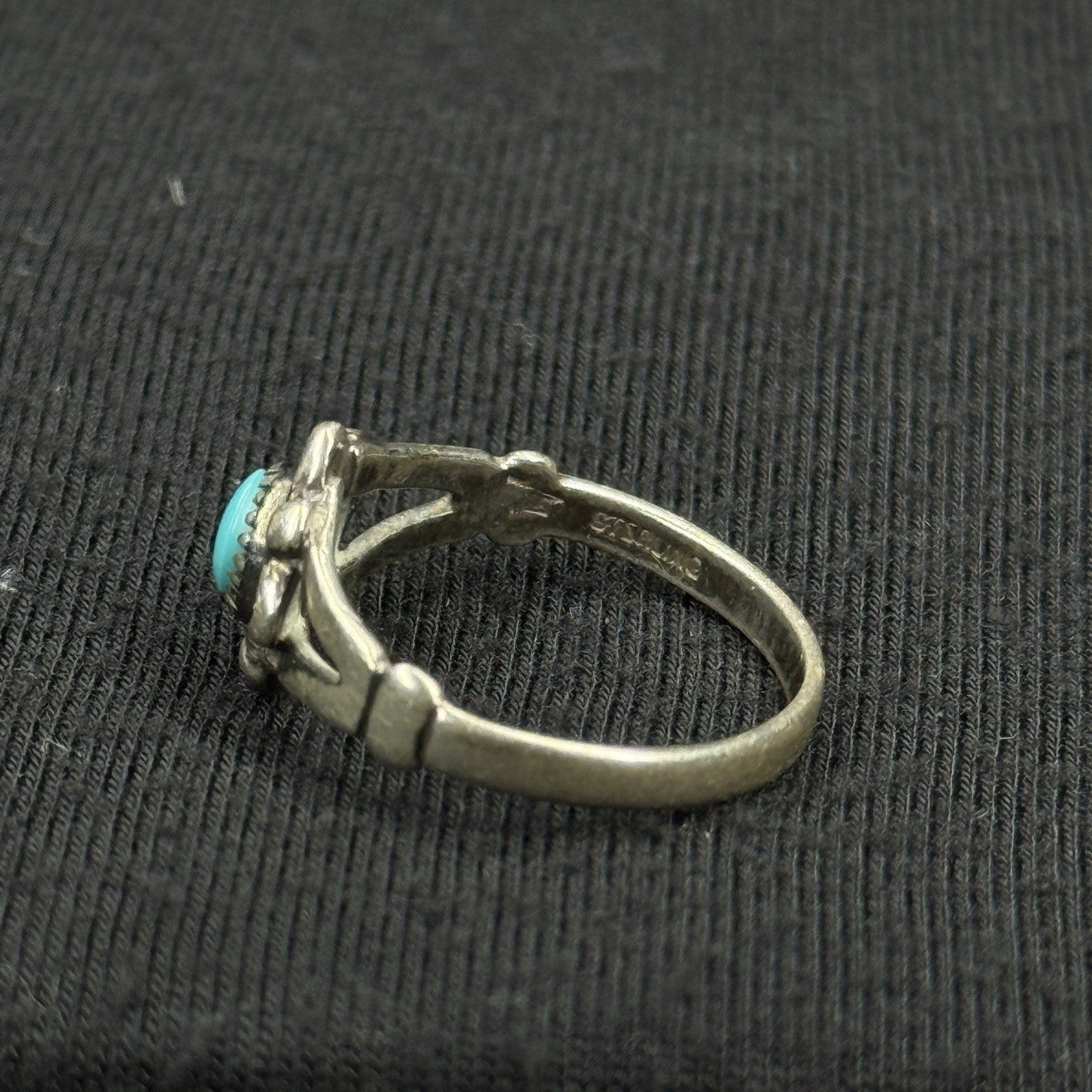 Native Turquoise Sterling Silver Ring Size 5.5 925 Bell Trading Post