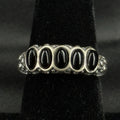 Estate Sterling Silver Ring Black Oynx Carolyn Pollock Size 6 925