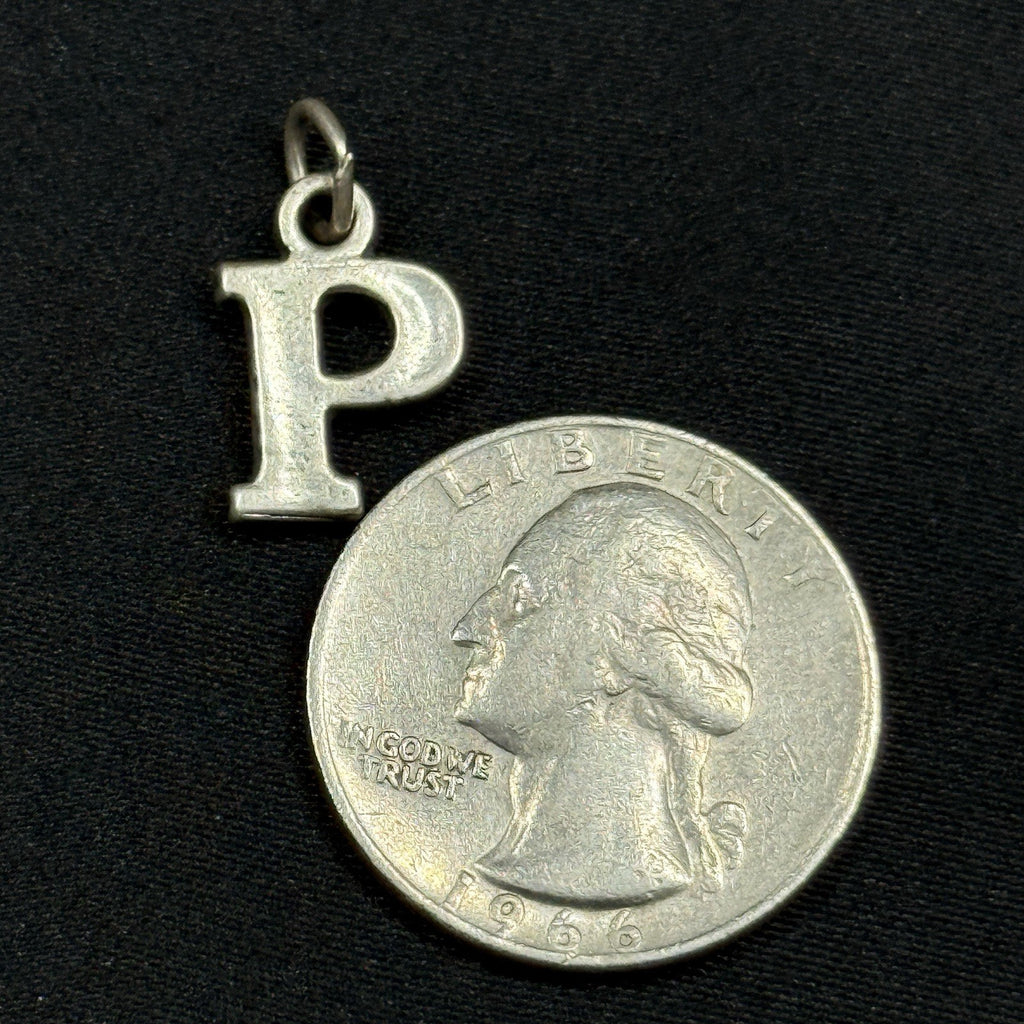 Estate Sterling Silver Sundancer Jewelry Co Letter P 925 Charm Pendant
