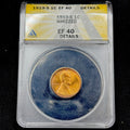 1919-S Lincoln Wheat Cent ANACS EF40 Details Whizzed Better Date Sharp Coin