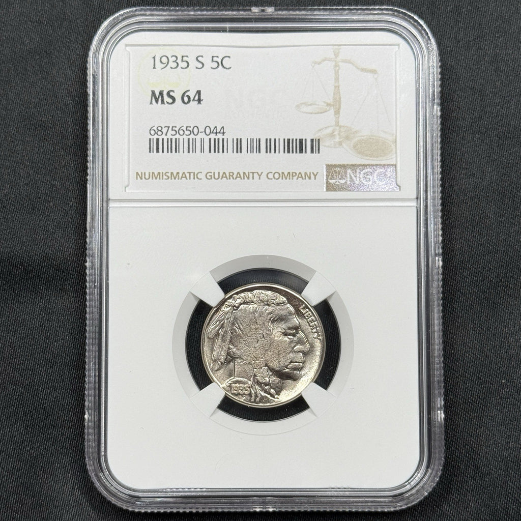 1935-S Buffalo Nickel NGC MS64 Flashy Semi Prooflike Fields Gem BU