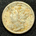 1945-D Mercury Dime MS Full Bands FSB Toned Silver 10C Denver Mint Coin