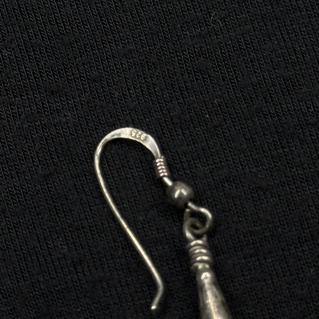 Native Estate Sterling Silver Earrings Swouthwest Liquid Basket Weave 925