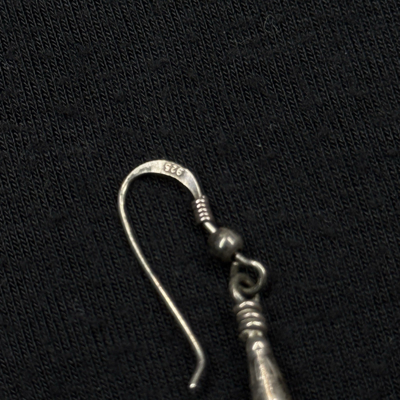 Native Estate Sterling Silver Earrings Swouthwest Liquid Basket Weave 925