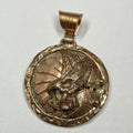 Running Bear Copper Eagle Pendant Signed RB 925 Native