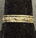 Sterling Ring Silver Ring Scroll Band Size 7.5 Makers Mark
