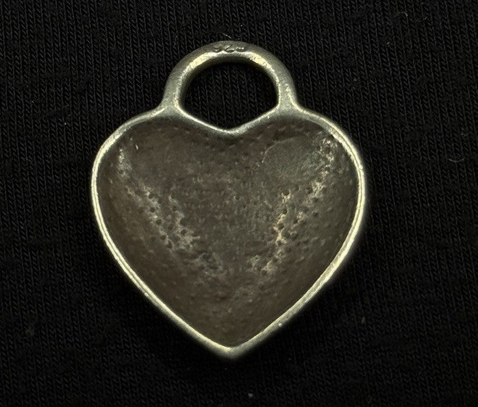 Darren Simonian Sterling Silver Heart Fleur de Lis Vintage Pendant Charm 925