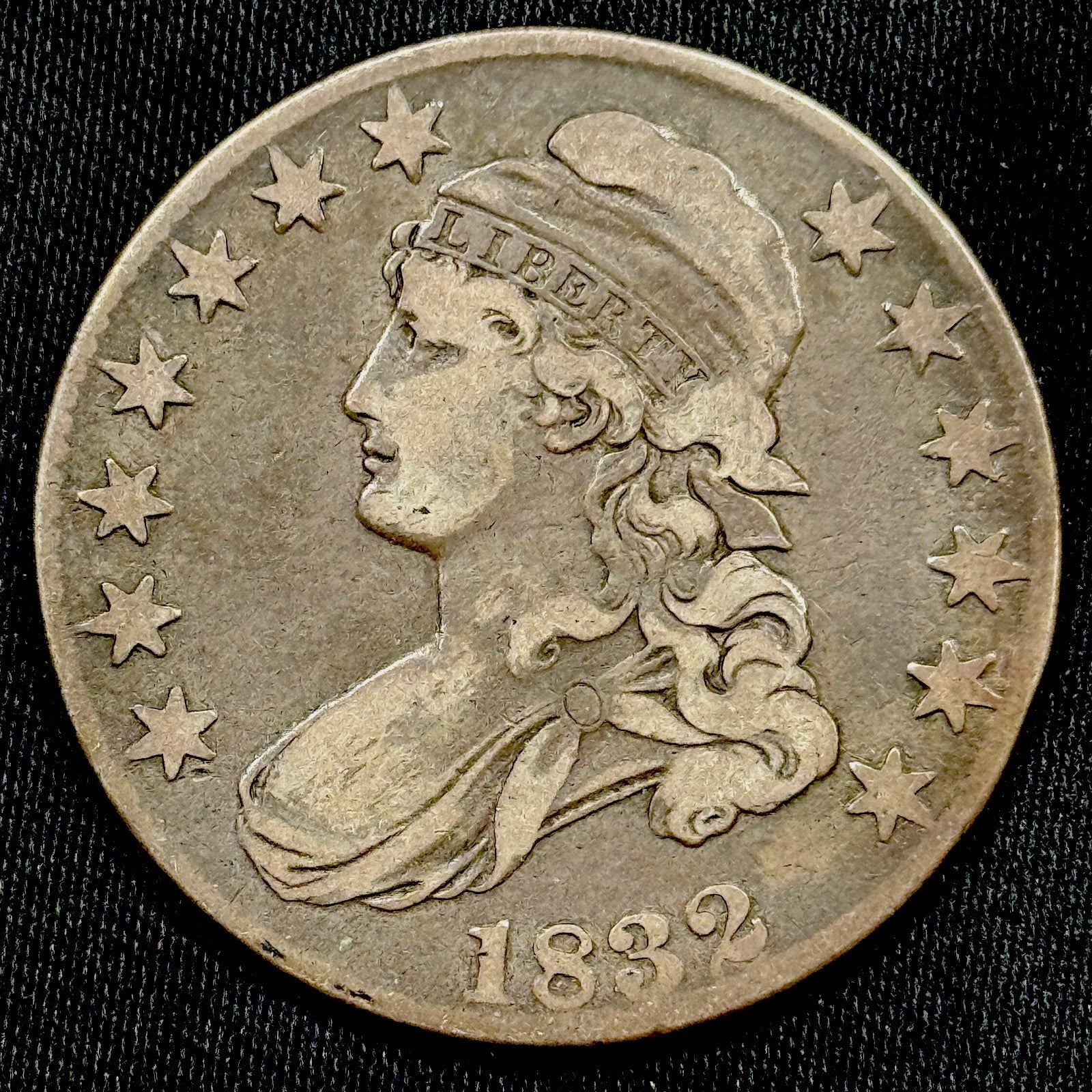 1832 Capped Bust Half Dollar VF Nice Original Silver Coin Bust Type