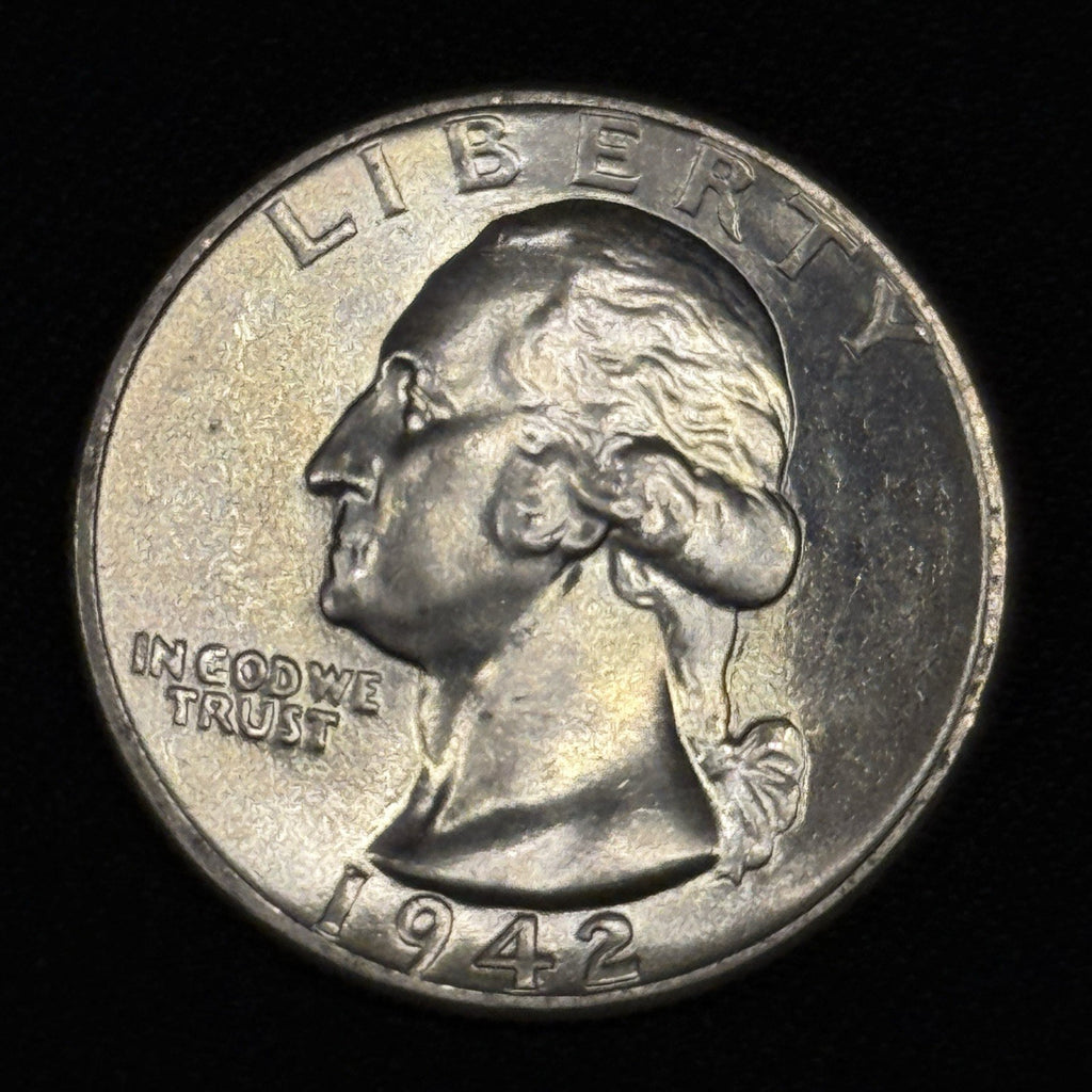 1942 Washington Silver Quarter Brilliant Uncirculated 25c