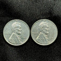 1943 S D Steel Wheat Cent Pair BU Uncirculated WWII Set Nice Luster
