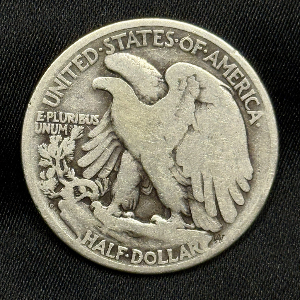 1921-D Walking Liberty Half Dollar Good G Key Date Silver 50C