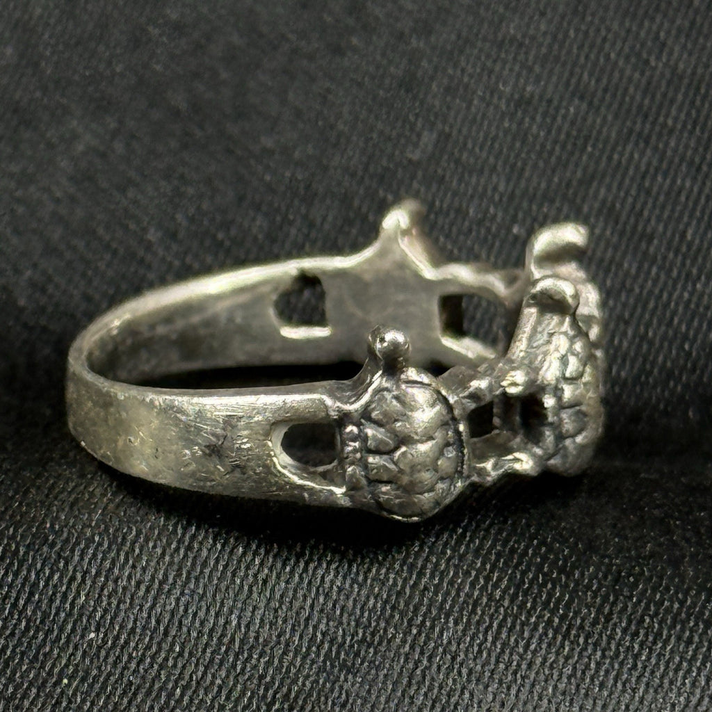 Estate Sterling Silver Ring Turtle Band Size 5.5 925