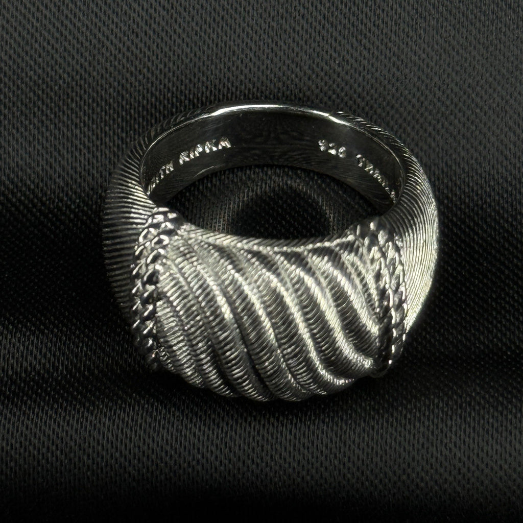 Estate Sterling Silver Ring Textured Rope Judith Ripka Size 7 925