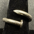 Estate Sterling Silver Ring Open Wrap Nail Size 6.5 925