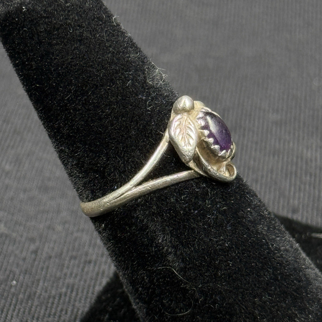 Native Amethyst Sarah Curley Sterling Silver Ring Size 5 925 S C