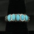 Estate Sterling Silver Ring Turquoise Carolyn Pollock Size 6 925