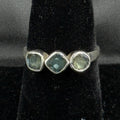Estate Sterling Silver Ring Djoy Blue Stones Size 7 925