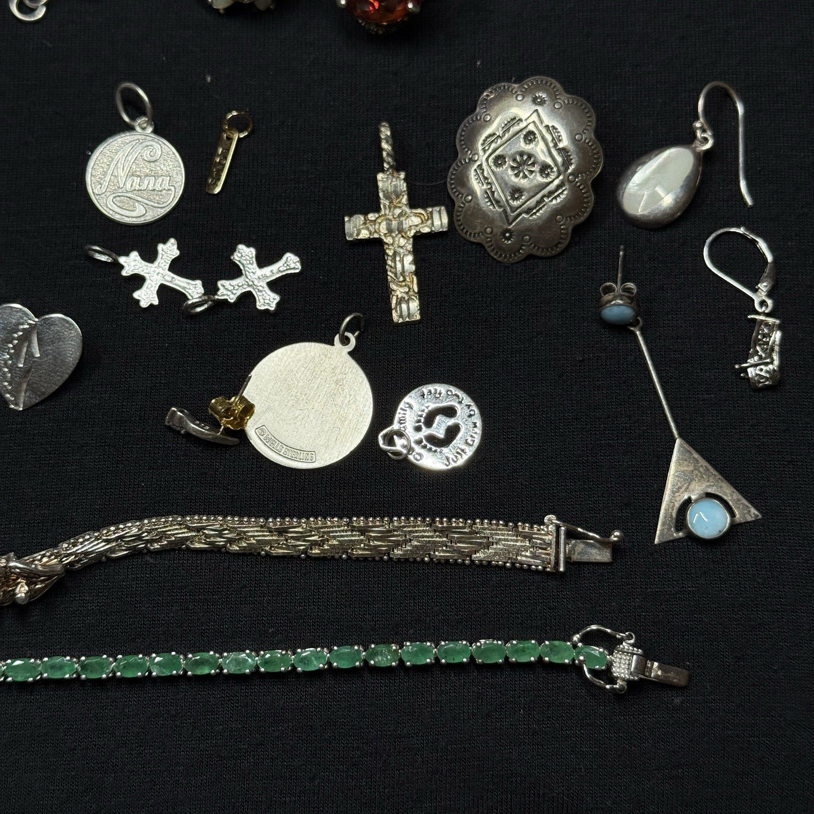 Lot Of 249 Grams Estate Sterling Silver Jewelry Use Or Scrap 925