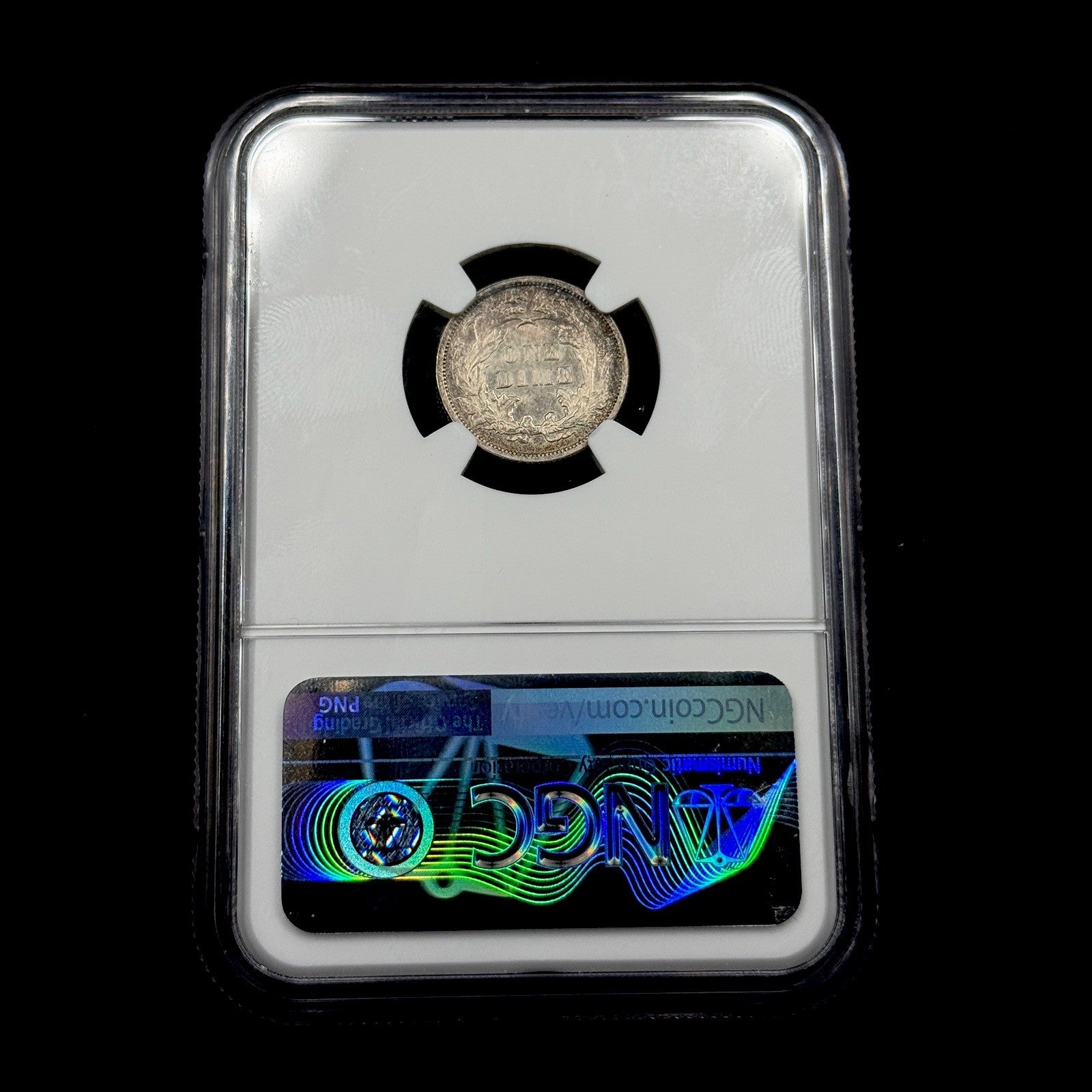 1875 10c Seated Liberty Silver Dime NGC MS61  Toned ProofLike Obverse Attractive