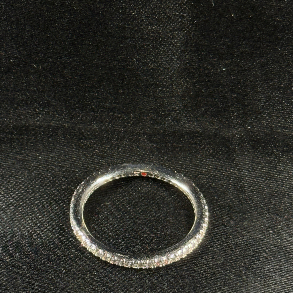 Estate Sterling Silver Eternity Band CZ Size 7 925