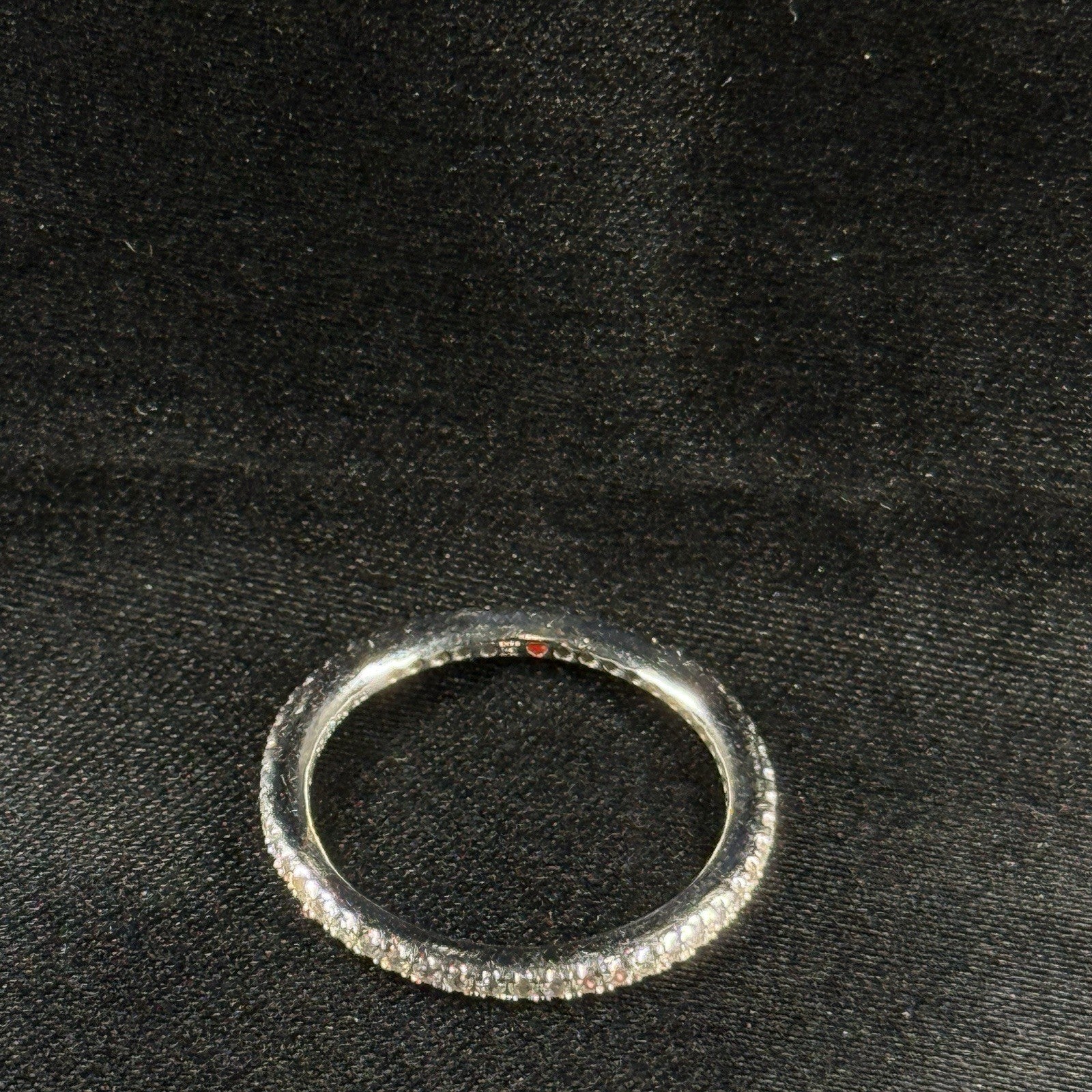 Estate Sterling Silver Eternity Band CZ Size 7 925