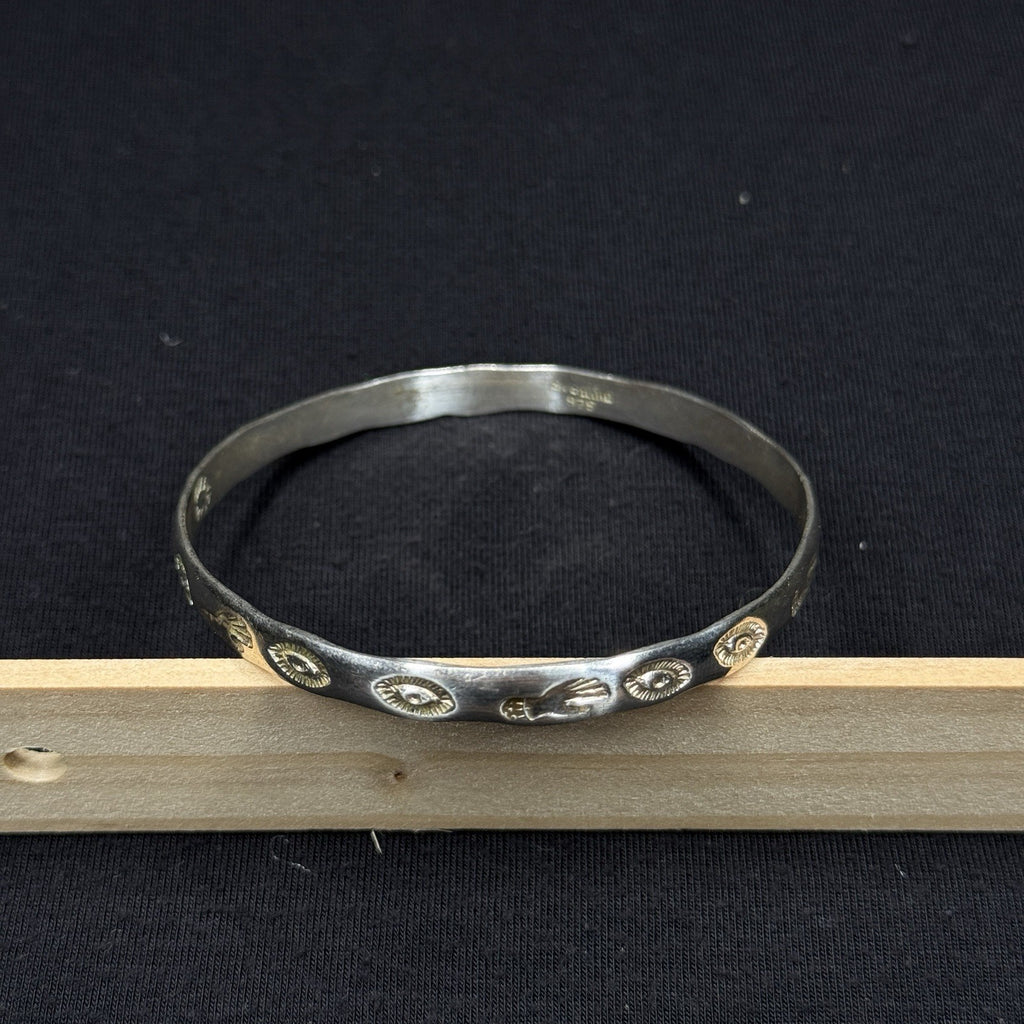 Estate Sterling Silver Mexico Story Teller Bengal Bracelet  925 Taxco