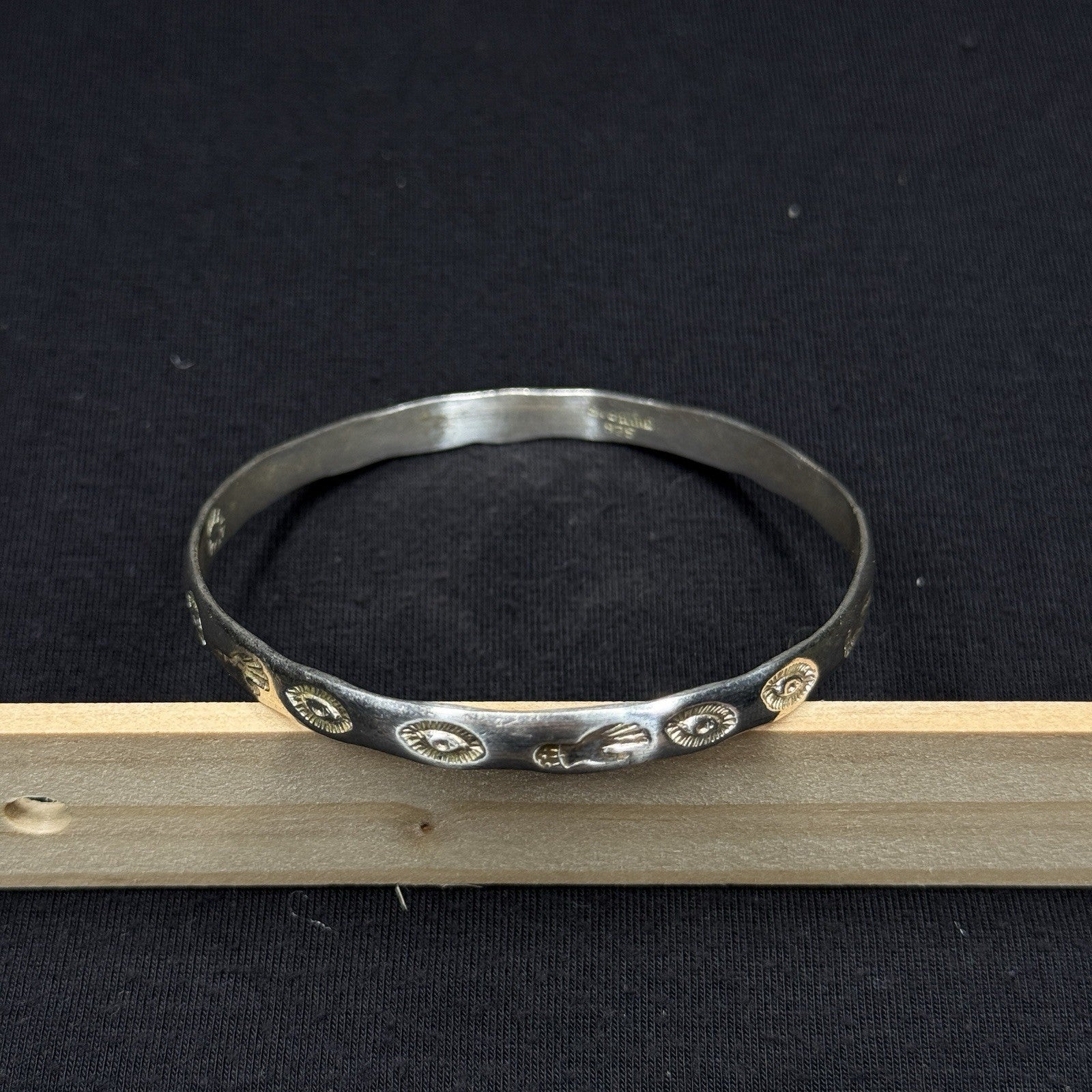 Estate Sterling Silver Mexico Story Teller Bengal Bracelet  925 Taxco
