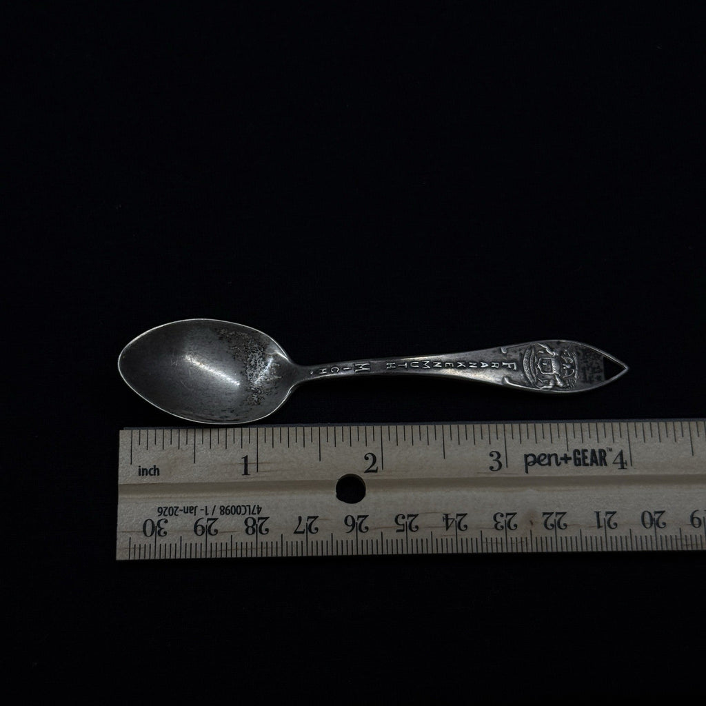 Estate Sterling Silver Souvenir Spoon Frankenmuth Michigan Bell Trading Post