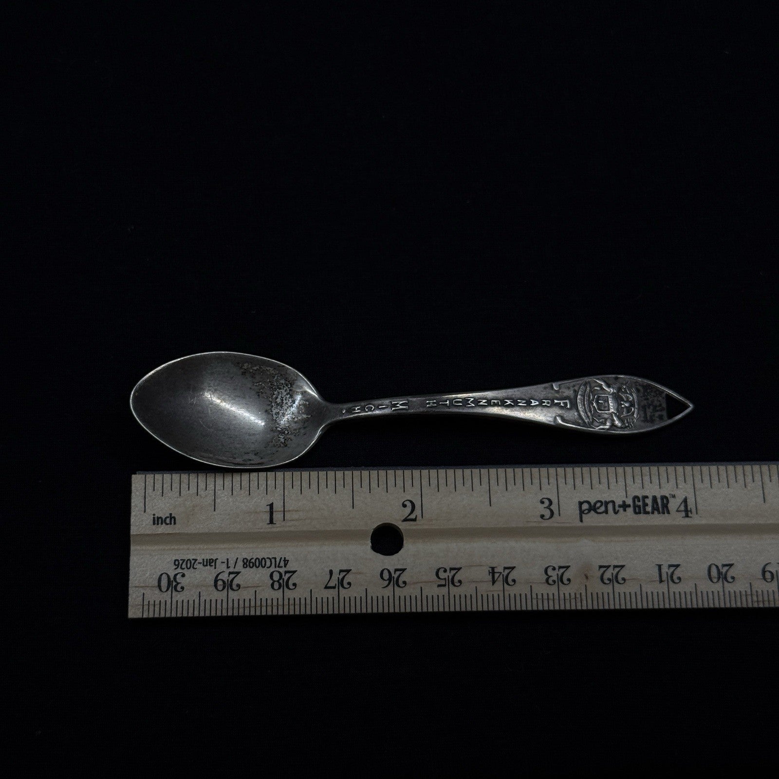Estate Sterling Silver Souvenir Spoon Frankenmuth Michigan Bell Trading Post